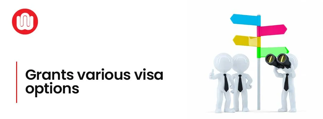 Grants various visa options