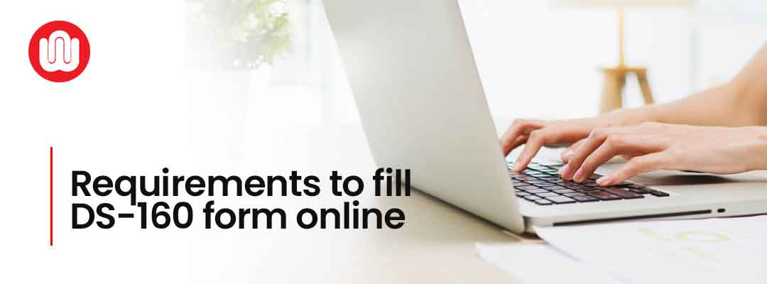 Requirements to fill DS-160 form online