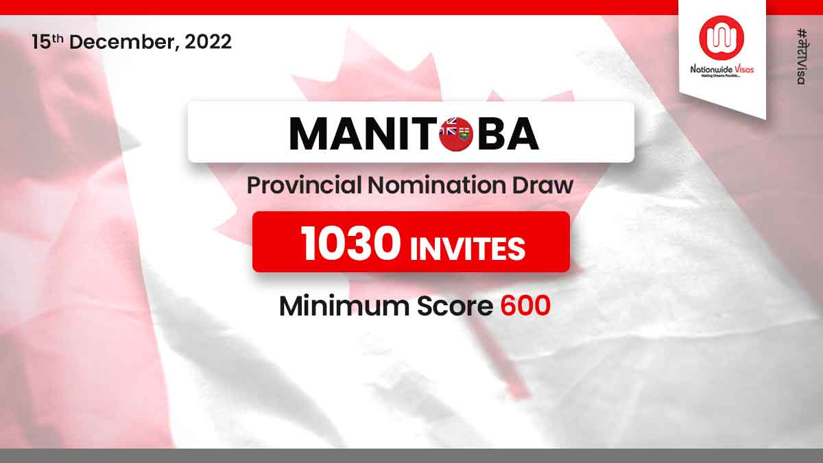 CRS score drops again in the latest Manitoba PNP EOI draw!