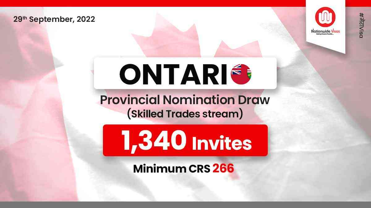 New Ontario draw invites 1,340 Skilled Trade Stream candidates