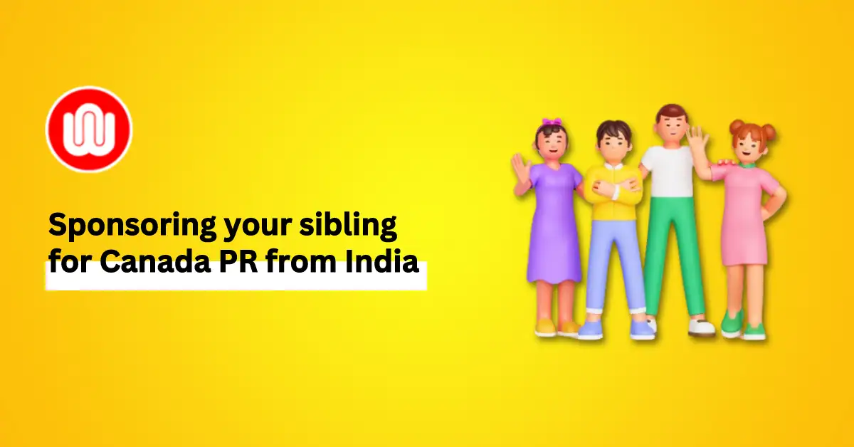 Who can sponsor siblings for Canada PR from India?